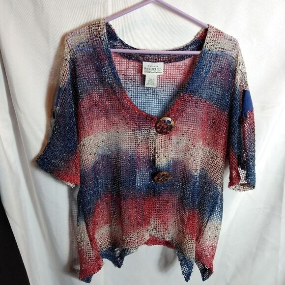 Catalog Favorites loose knit top - Picture 1 of 7